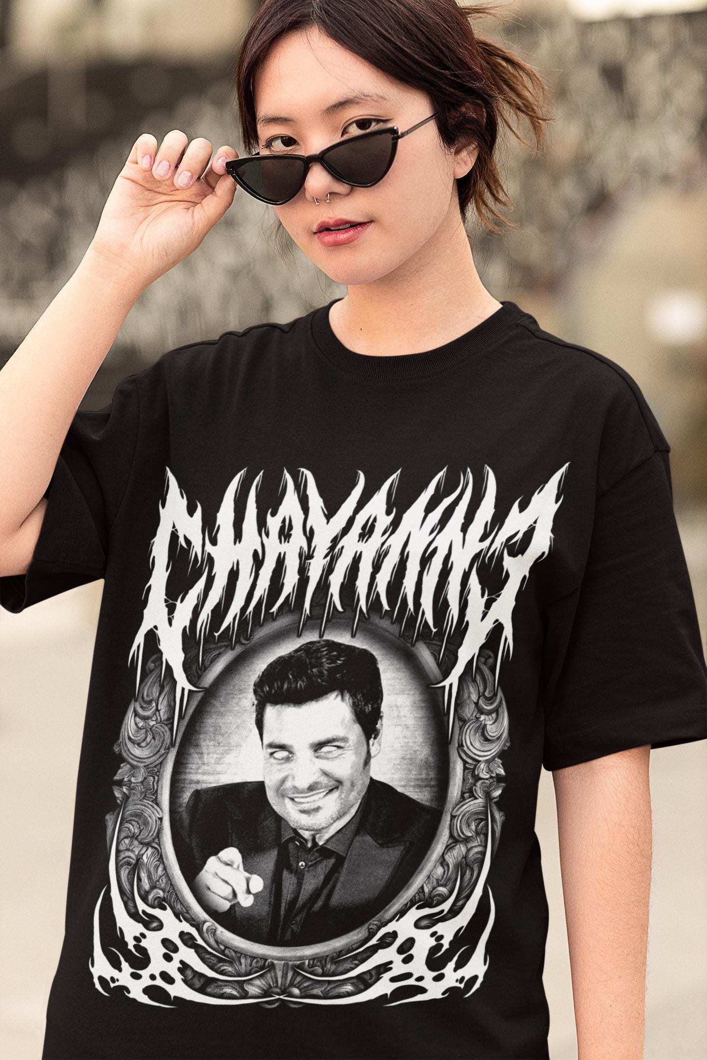 Chayanne Dark Metal Lettering Unisex T-shirt | Chayannel Shirt