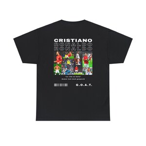 Camiseta Unissex Cristiano Ronaldo CR7 | Jogador de futebol camiseta de <br> Entrega Rápida? Cristiano Ronaldo Merch | Presente Amante Bicho | Camisa Cristiano Ronaldo CR7 SIU imagem 3
