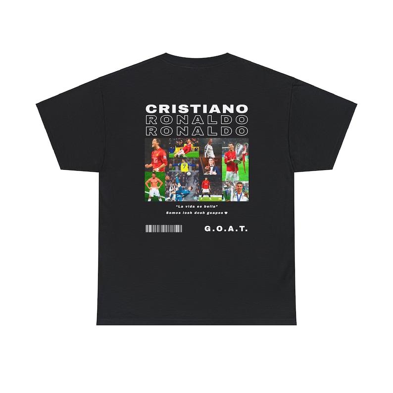 Camiseta Unissex Cristiano Ronaldo CR7 | Jogador de futebol camiseta de <br> Entrega Rápida? Cristiano Ronaldo Merch | Presente Amante Bicho | Camisa Cristiano Ronaldo CR7 SIU imagem 3