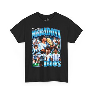 Maillots COPA X Maradona Argentina 1986 Retro Football Shirt UNISEX White Blue