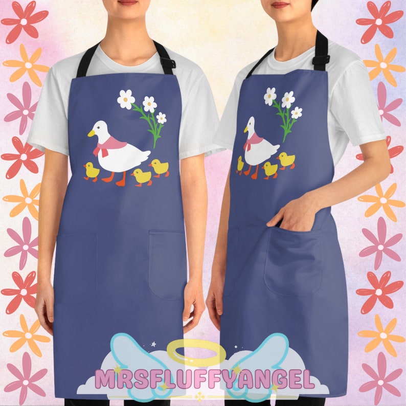 ACNH Moms Family Apron Flower Ducklings Video Game Cute Gamer Unisex