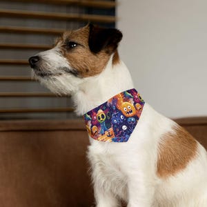 Halloween pet bandana | spooky cute dog collar accessory | Halloween costume for pets | funny pet bandana gift | fall photo prop for pets
