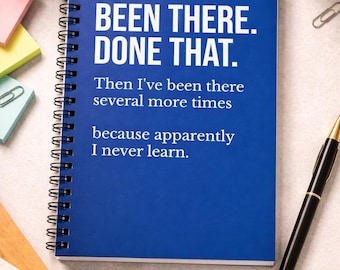 Sarcastic Notebook, Relatable Humor Journal, Adult Office Note-Taking (6" x 8")
