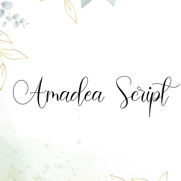 Amadea Script, Kalligrafie Schrift, Moderne Schrift, Schrift, Schreibschrift, Hochtzeitschrift, Sofortiger Download Schrift