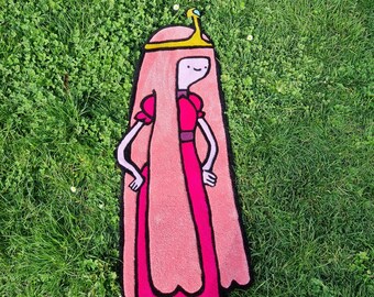 Tappeto, Princess Gommarosa, Adventure Time, arredamento, cartoni animati, design, creatività, fatto a mano, tessile, morbido, incantevole.