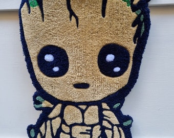 Tappeto Baby Groot, Guardiani della Galassia, arredamento, casa,decorazione, film, design, creatività, fatto a mano, tessile, morbido, unico