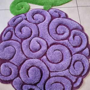 Devil Fruit Rug, 3D Carpet, Extra Long Pile, Manga, Anime, Home Decor, Perfect Gift, Gamer Room