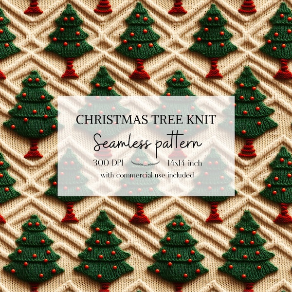 Christmas tree png seamless pattern, Christmas tumbler wrap, Faux embroidery  pattern, Seamless pattern,