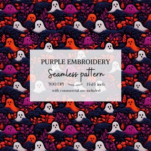 Ghosts seamless pattern, Groovy seamless files, Gender neutral seamless pattern, Spooky seamless pattern, High quality, With commercial use