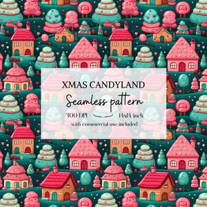 Motifs mignons de gingerbreads, Motifs de Noël sans bordure pour tous vos projets créatifs et professionnels, usage commercial inclus