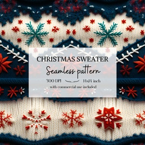 Christmas seamless pattern, Christmas sweater seamless pattern, Commercial use, Instant download, High quality