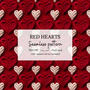 Illustration de coeurs en tricot, Motifs de Saint-Valentin sans bordure pour tous vos projets créatifs et professionnels