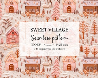 Christmas seamless pattern, Winter seamless pattern, Seamless Christmas pattern, Seamless gingerbread, Seamless pattern, With commercial use