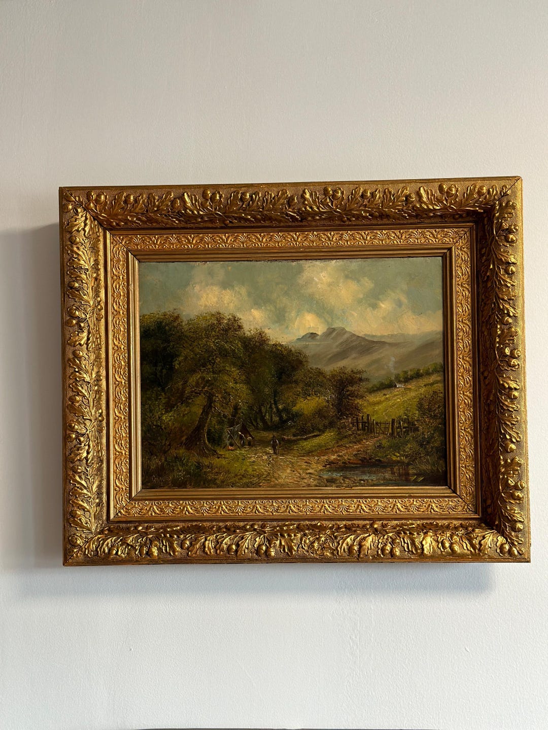 Antique Original Lake District Oil Painting, by George Augustus