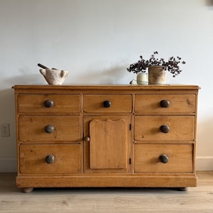 Antique English Pine Sideboard