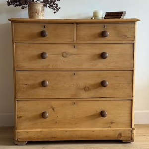 Antique English Pine Dresser/Chest of Drawers