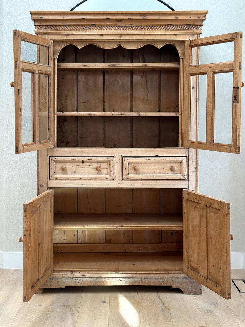 Antique Irish Pine Hutch/cabinet - Etsy