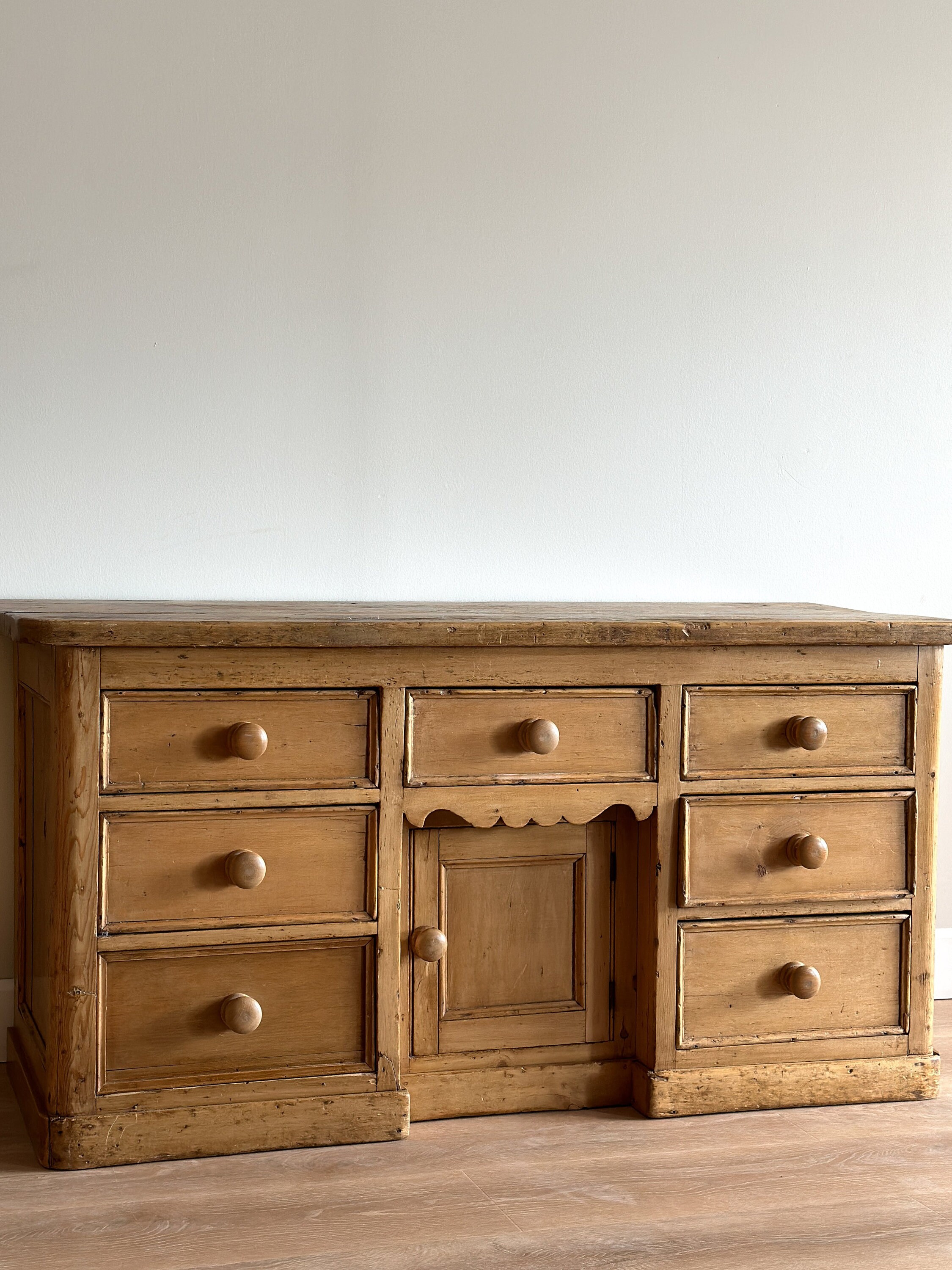 Antique 19th Century English Pine Sideboard dresser Base Etsy