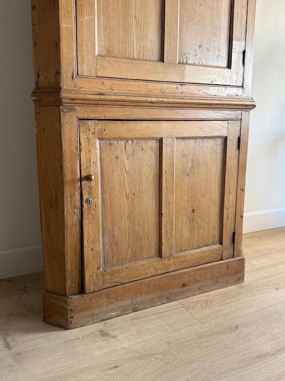 Antique Irish Pine Corner Cupboard View 3