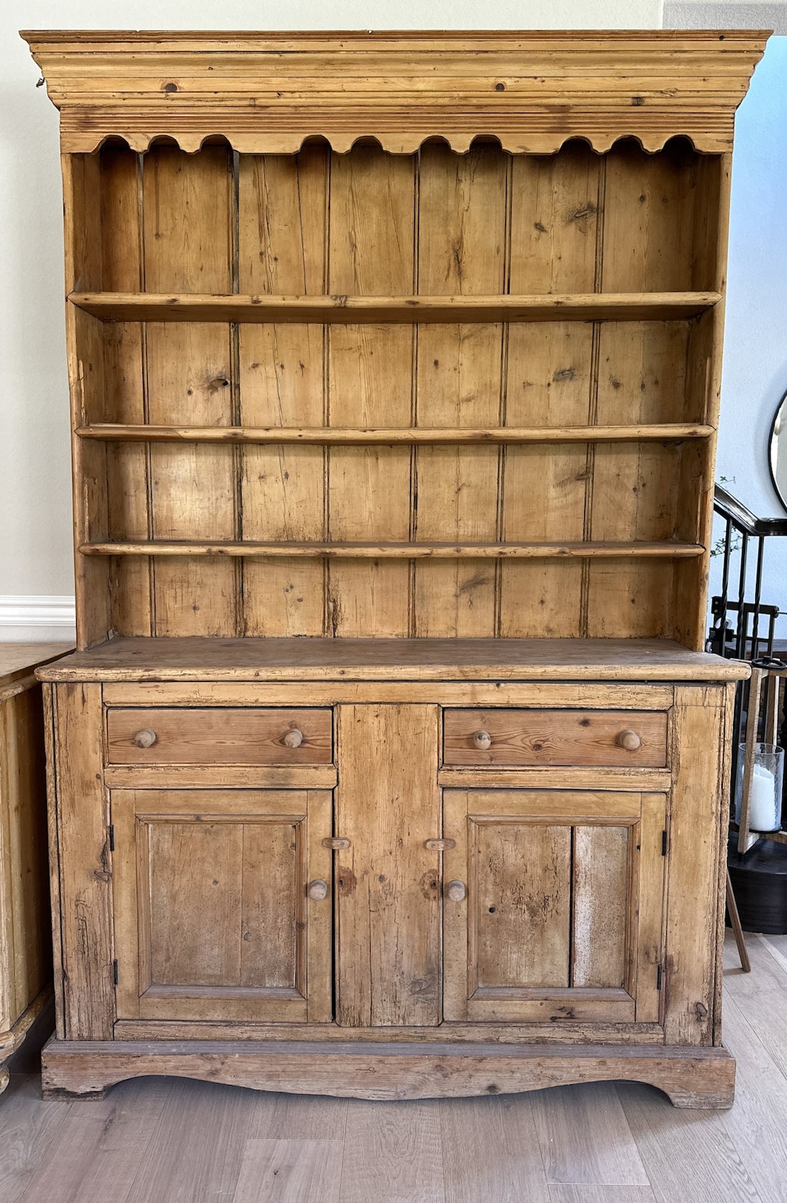 Antique English Pine Hutch Etsy