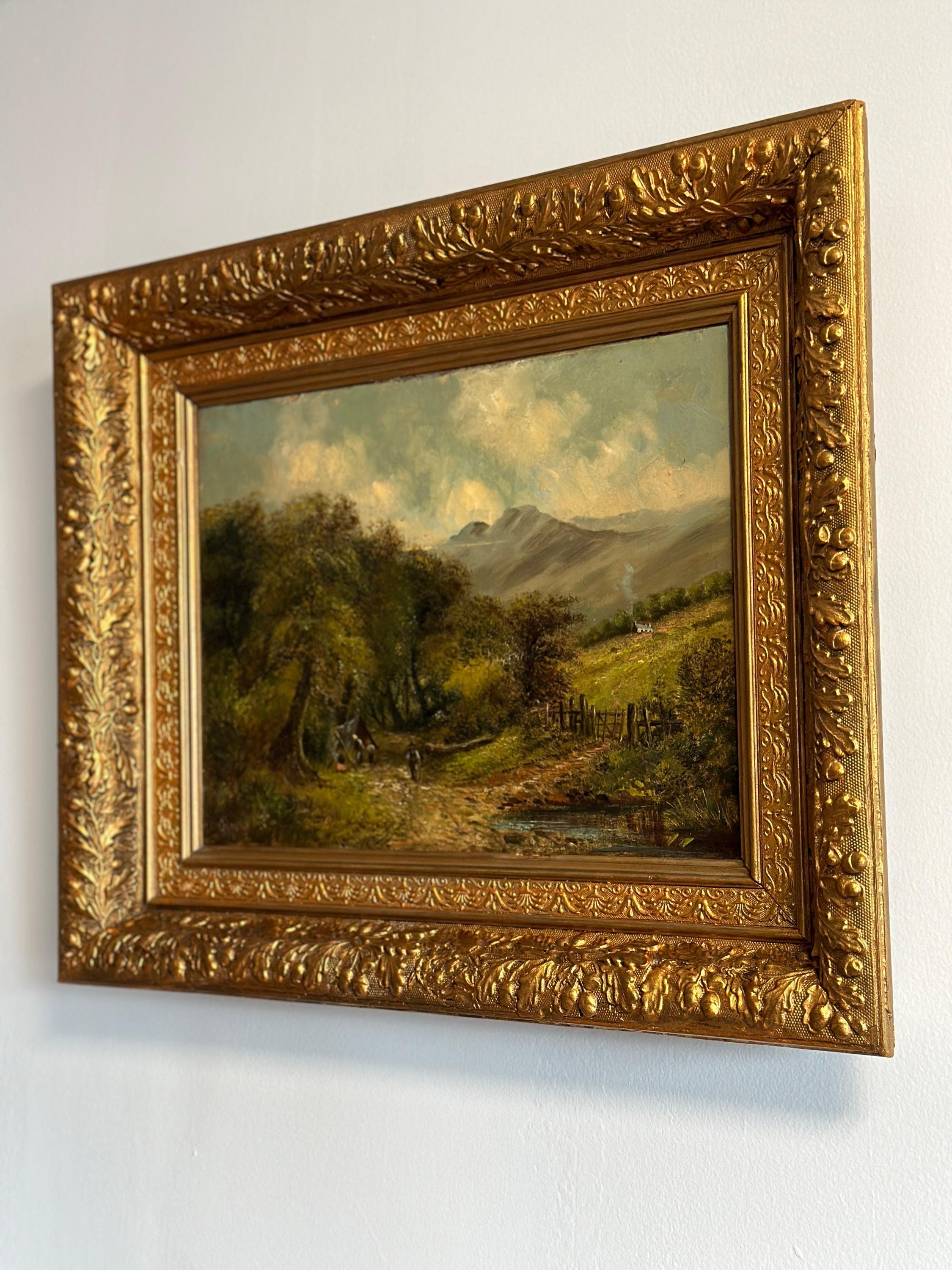 Antique Original Lake District Oil Painting, by George Augustus