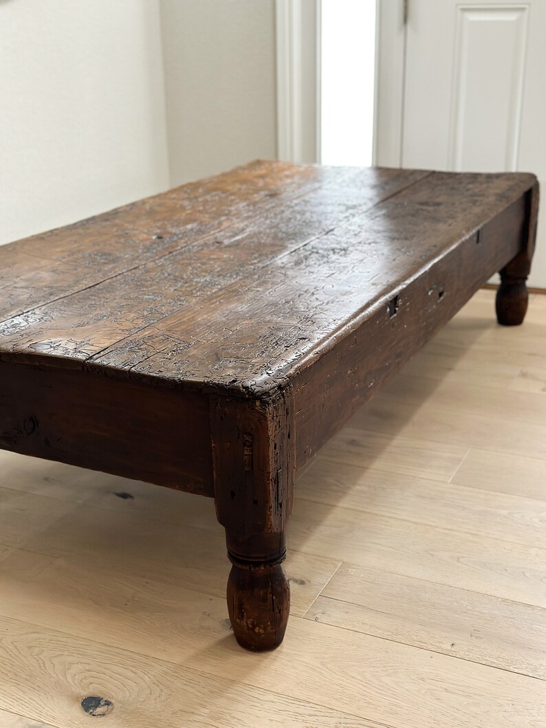 Large Antique European Coffee Table