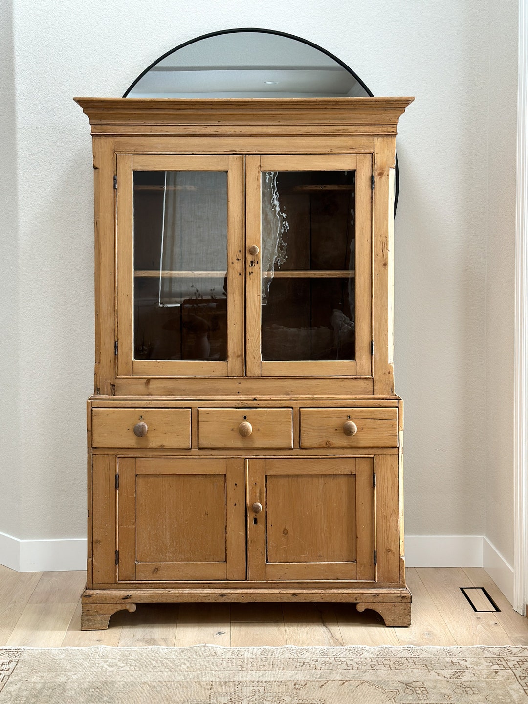 Antique English Pine Hutch/cabinet - Etsy