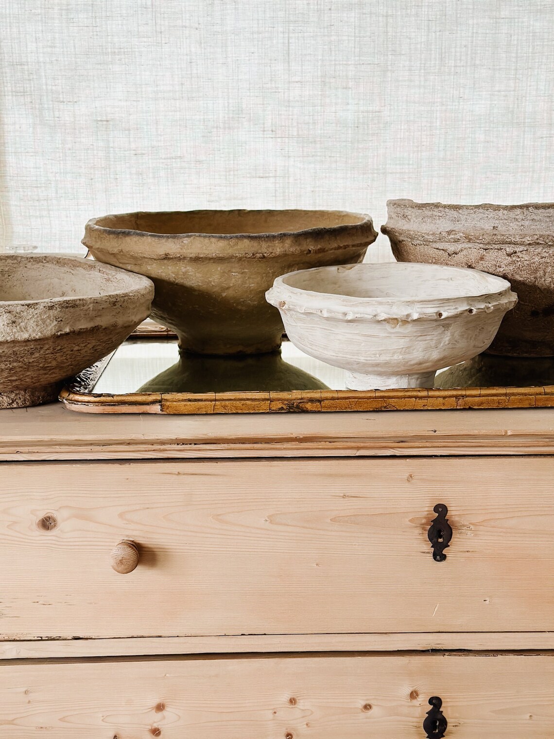 Extra Large Vintage Paper Mache Bowls Etsy