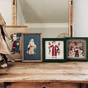 Vintage Christmas Santa Cross Stitch Embroidery