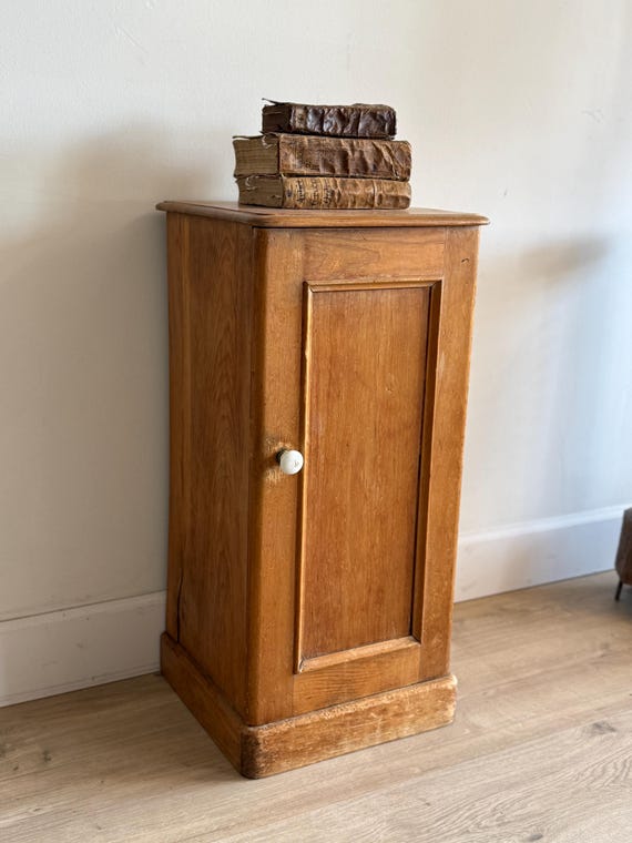 Antique English Pine Nightstand