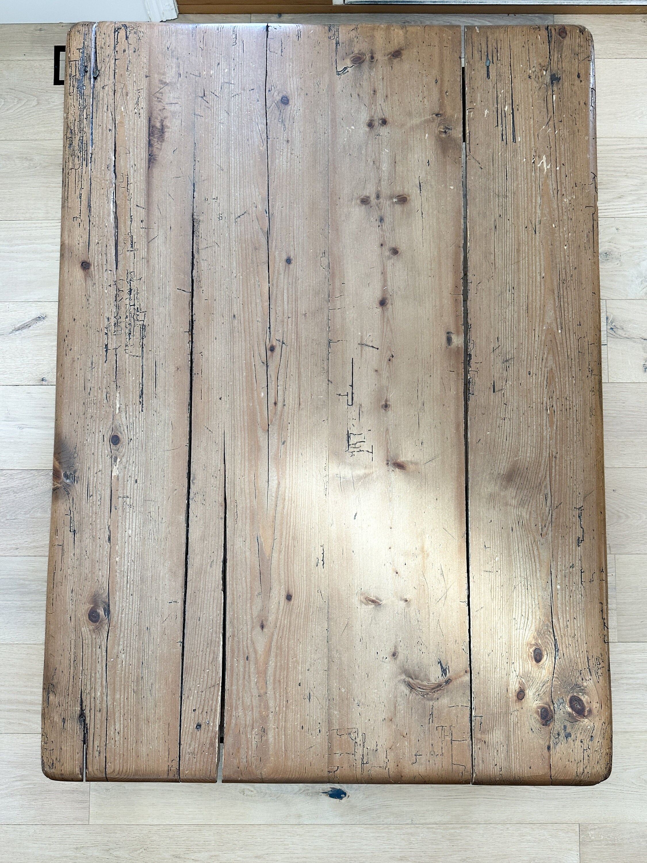 Antique English Pine Coffee Table With Drawer - Etsy