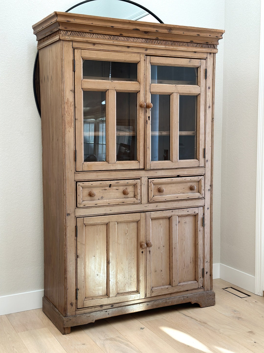 Antique Irish Pine Hutch/cabinet - Etsy