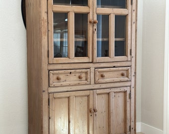 Antique Irish Pine Hutch/Cabinet