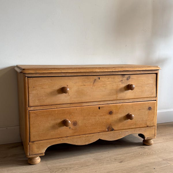 Antique English Two Drawer Chest