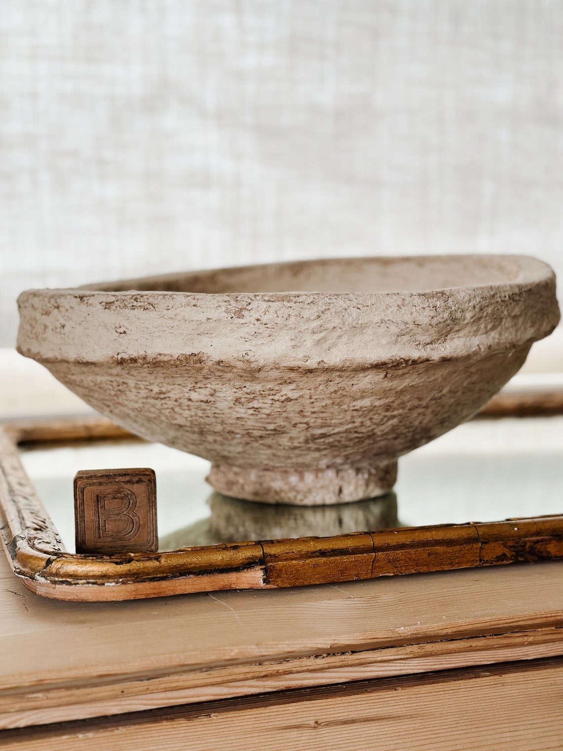 Extra Large Vintage Paper Mache Bowls Etsy