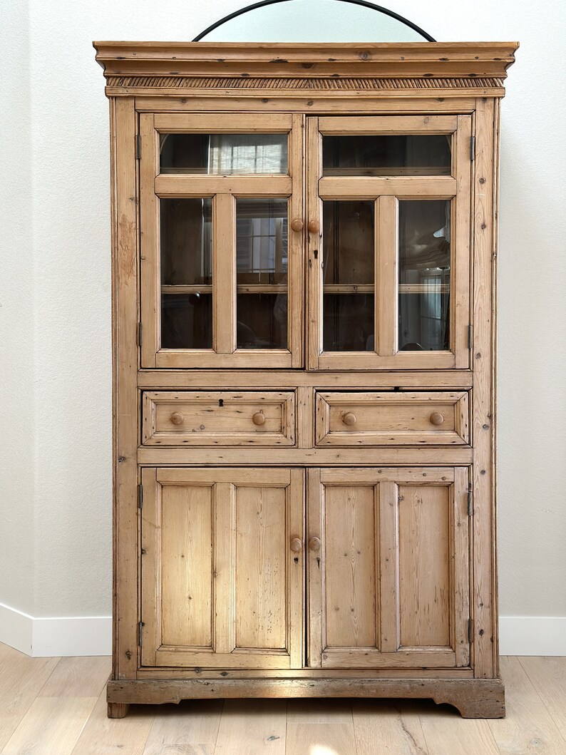 Antique Irish Pine Hutch/cabinet - Etsy