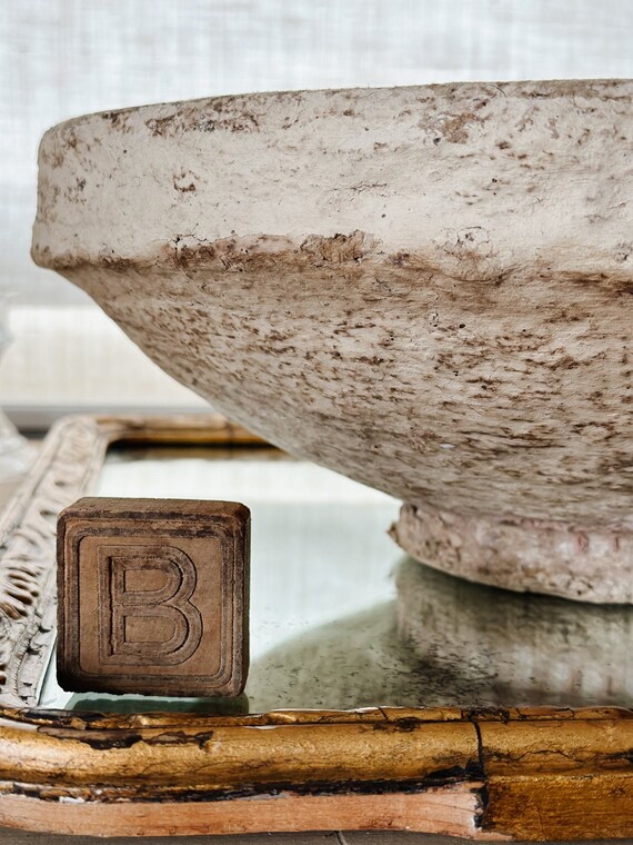 Extra Large Vintage Paper Mache Bowls Gem