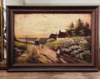 Original Antique Oil painting, by A.Squire