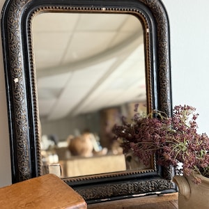 Antique Black & Gold Louis Philippe Mirror