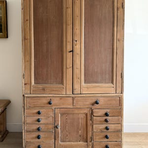 Antique English Pine Housekeeper Cupboard