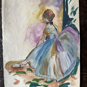 Antique Degas Watercolor (reproduction)