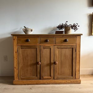 Antique English Pine Sideboard