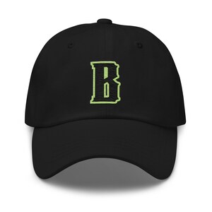 Gorra de béisbol con letra inicial B, gorra de papá letra B, gorra inicial letra B