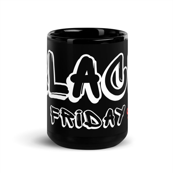 Black Friday Mug, Black Glossy Mug