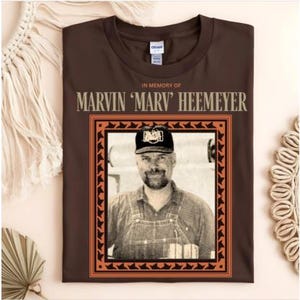 In Memory of Marvin Heemeyer 'Marv' Killdozer T-Shirt - Historical Funny Retro Graphic Tee for Guys Unique Gift Vintage Bold Statement Shirt