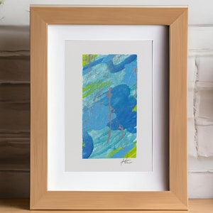 Abstract No. 1 - Fountain | Small Abstract Painting on Paper - Colorful Modern Abstract Art