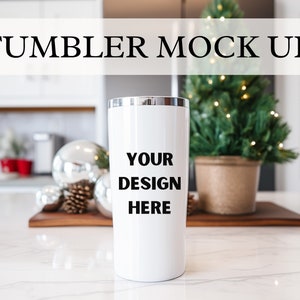 Basic Tumbler Mock-up for Canva for Winter Christmas Holiday Designs