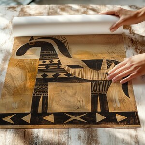 Stylized horse silhouette wall decor for serene interiors — effortlessly combines rustic charm with bohemian flair, perfect for gallery walls.