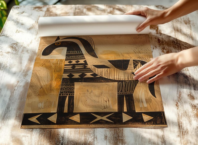 Stylized horse silhouette wall decor for serene interiors — effortlessly combines rustic charm with bohemian flair, perfect for gallery walls.