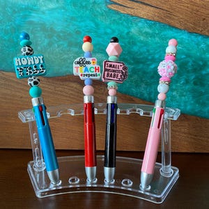 Beaded Multi-Ink Pen: Fun Writing Accessory with Custom Beads
